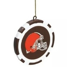 Cleveland Browns Poker Chip Christmas Ornament
