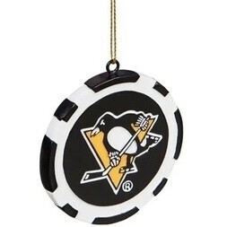 Pittsburgh Penguins Poker Chip Christmas Ornament