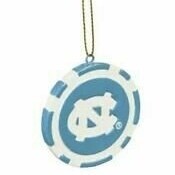 North Carolina Tar Heels Poker Chip Christmas Ornament