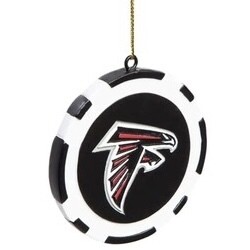 Atlanta Falcons Poker Chip Christmas Ornament