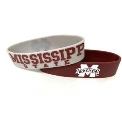 Mississippi State Bulldogs Rubber Bulk Wrist Bands