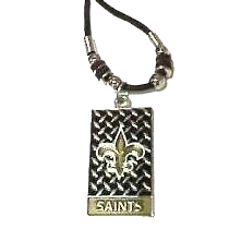 New Orleans Saints 20" Diamond Plate Rope Necklace