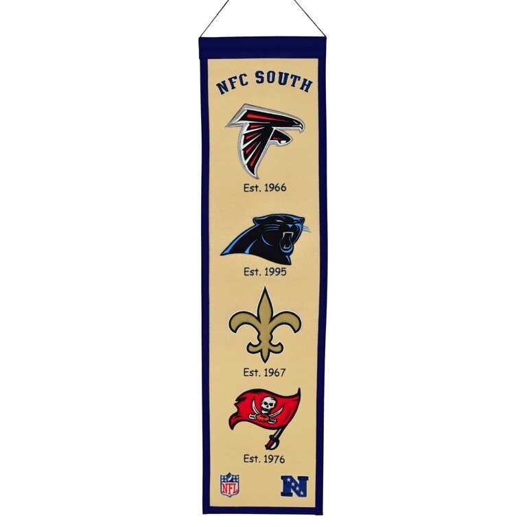 NFC South 8" x 32" Heritage Banner