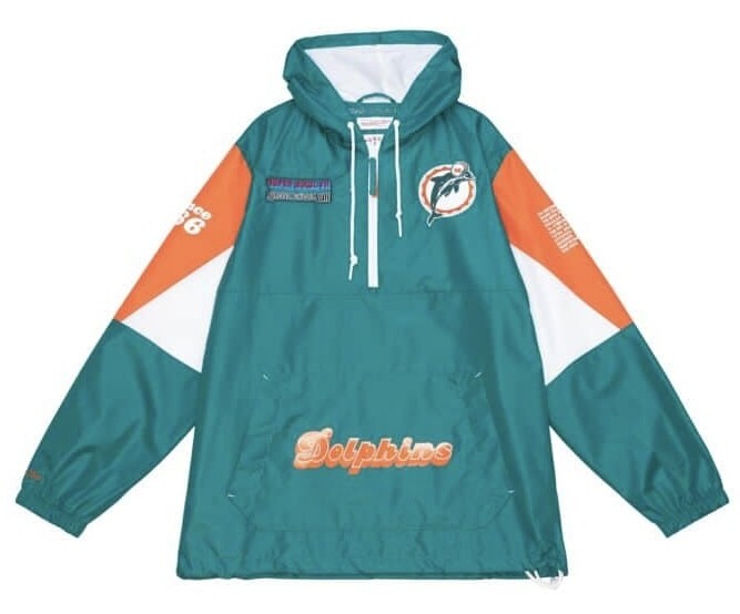 Miami Dolphins Men’s Team Origins Anorak Pullover Jacket