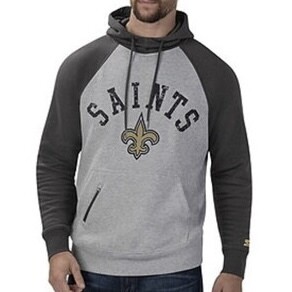 New Orleans Saints Men's Gray/Black Starter Hoodie New Orleans Saints Men's Gray/Black Starter Hoodie