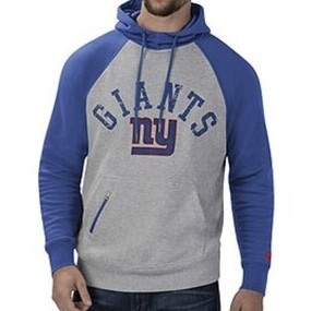 New York Giants Men's Gray/Blue Starter Hoodie