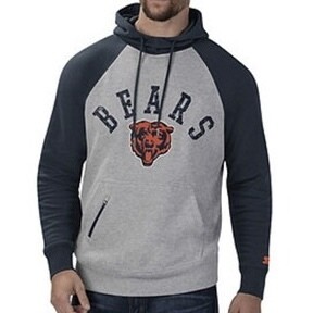 Chicago Bears Men's Gray Blue Starter Hoodie