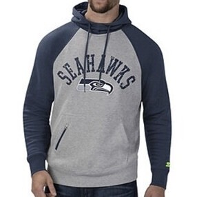 Seattle Seahawks Men's Gray/Blue Starter Hoodie Seattle Seahawks Men's Gray/Blue Starter Hoodie