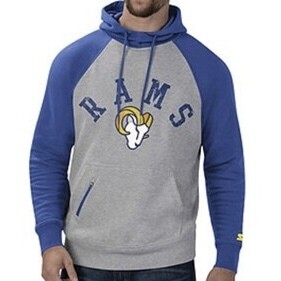Los Angeles Rams Men's Gray/Blue Starter Hoodie Los Angeles Rams Men's Gray/Blue Starter Hoodie