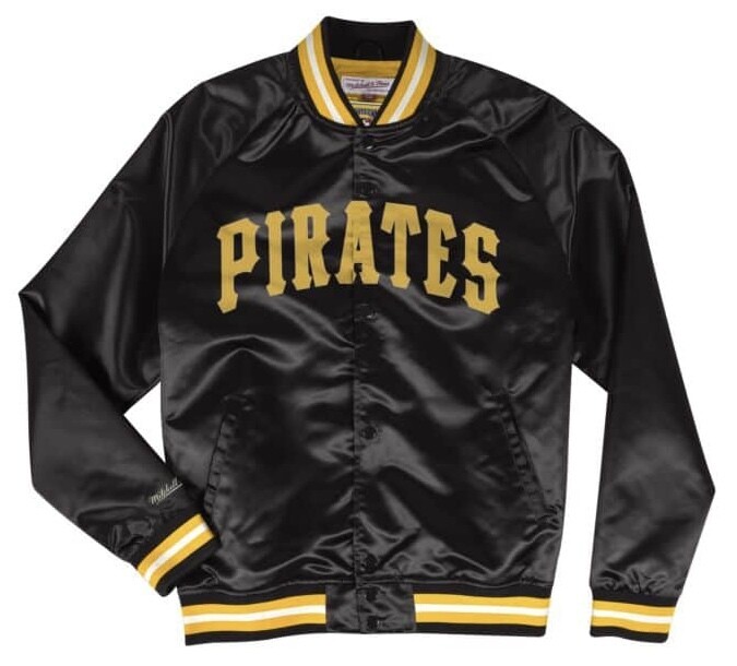 Pittsburgh Pirates Men's Throwback Mitchell & Ness Lightweight Satin Full-Snap Jacket