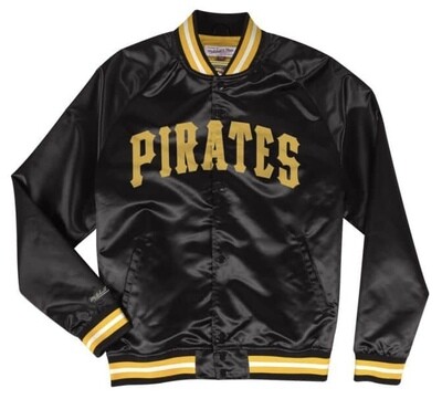 Pittsburgh Pirates Men's Throwback Mitchell & Ness Lightweight Satin Full-Snap Jacket