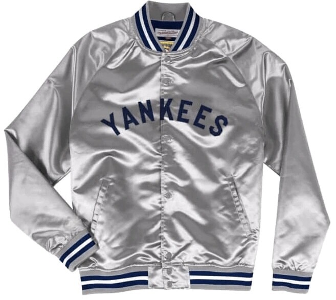 New York Yankees Men's Throwback Mitchell & Ness Lightweight Satin Full-Snap Jacket