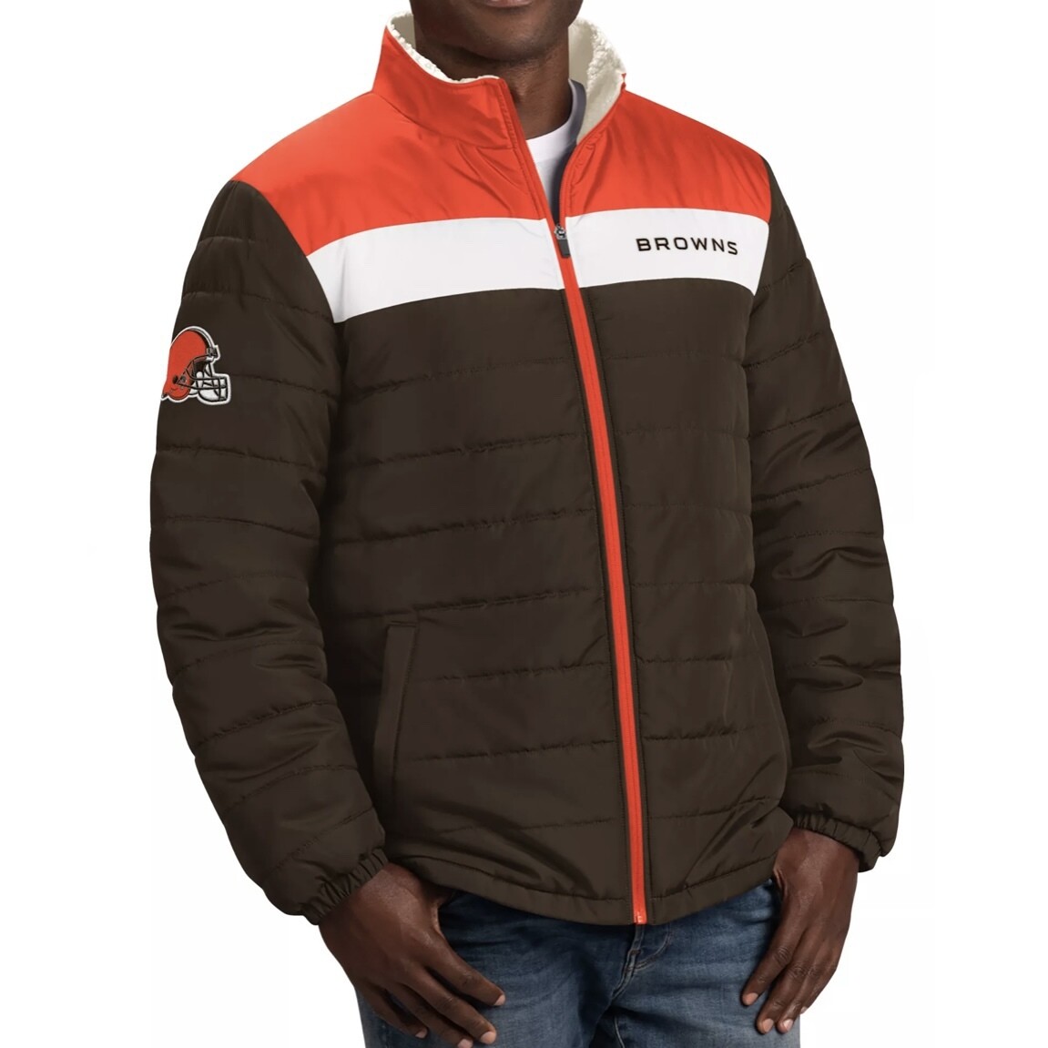 Cleveland Browns Men's Polyfilled Sherpa Jacket