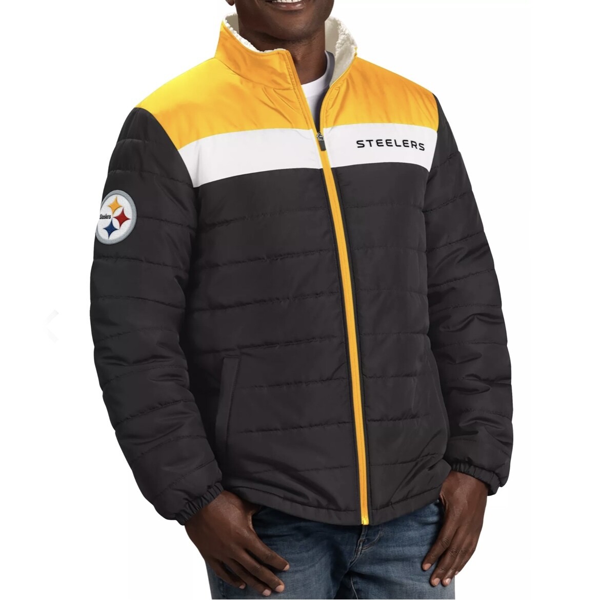 Pittsburgh Steelers Men's Polyfilled Sherpa Jacket
