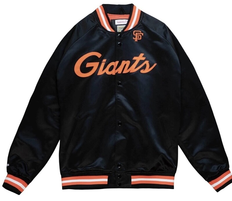 San Francisco Giants Men’s Mitchell & Ness Lightweight Satin Full-Snap Jacket