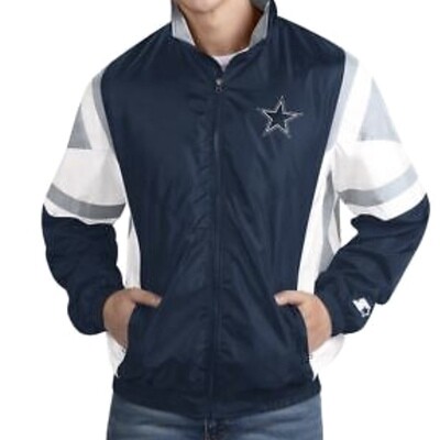 Dallas Cowboys Men’s Navy Full-Zip Kickoff Lightweight Jacket