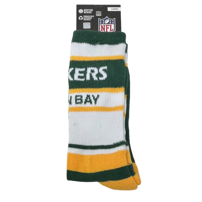 Green Bay Packers Men's Barstripe Crew Socks