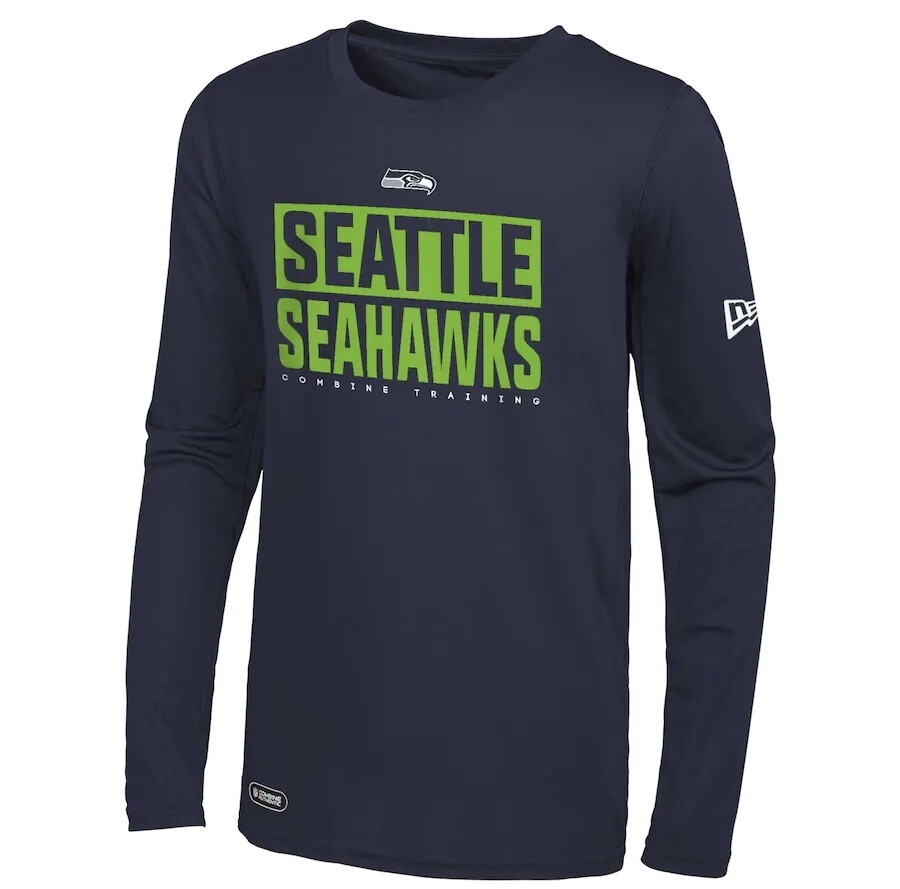 Seattle Seahawks Men’s Offsides Dri-Tek New Era Long Sleeve Combine Training Shirt