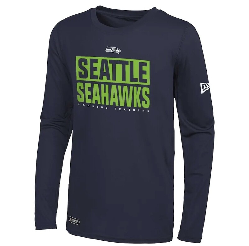 Seattle Seahawks Men’s Offsides Dri-Tek New Era Long Sleeve Combine Training Shirt