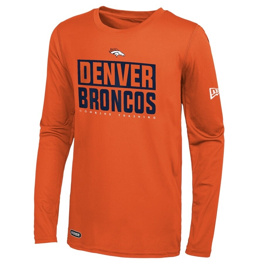 Denver Broncos Men’s Offsides Dri-Tek New Era Long Sleeve Combine Training Shirt
