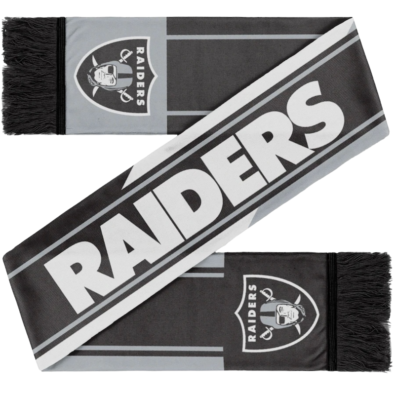 Las Vegas Raiders Color Wave Adult Knit Scarf Las Vegas Raiders Color Wave Adult Knit Scarf