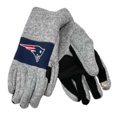 New England Patriots Heather Grey Insulated Gloves New England Patriots Heather Grey Insulated Gloves