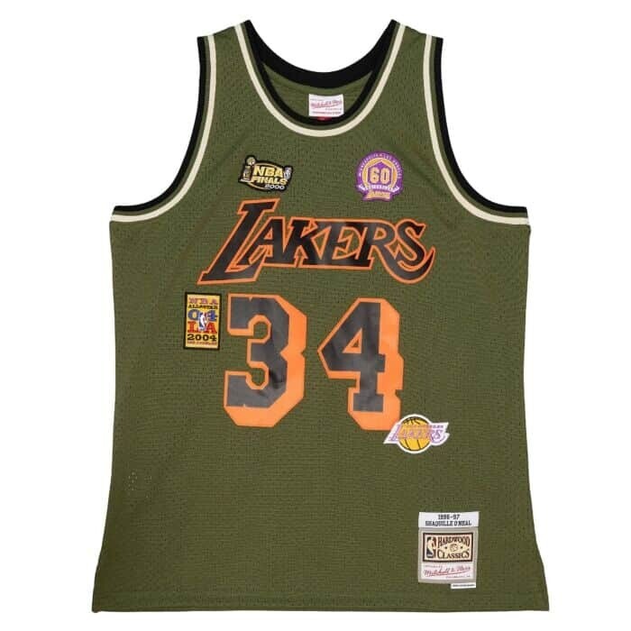 Los Angeles Lakers Shaquille O'Neal 1996-97 Men's Flight Mitchell & Ness Swingman Jersey