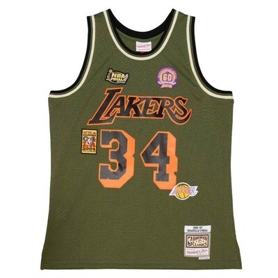 Los Angeles Lakers Shaquille O'Neal 1996-97 Men's Flight Mitchell & Ness Swingman Jersey
