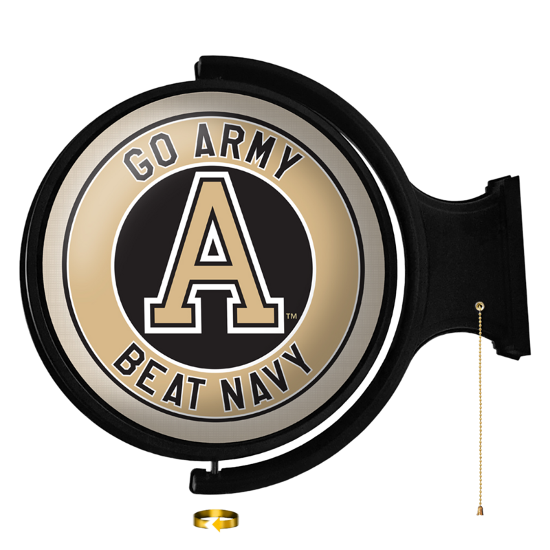 Army Black Knights Original Round Rotating Lighted Wall Sign