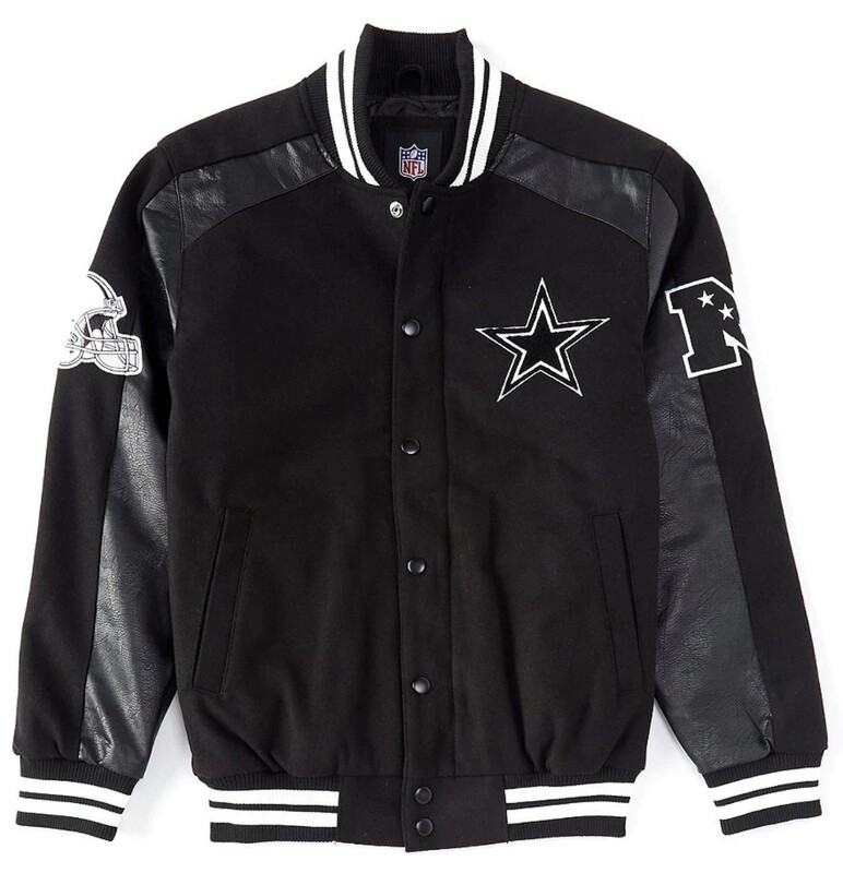 Dallas Cowboys Men's Black Quicksnap Varsity Jacket