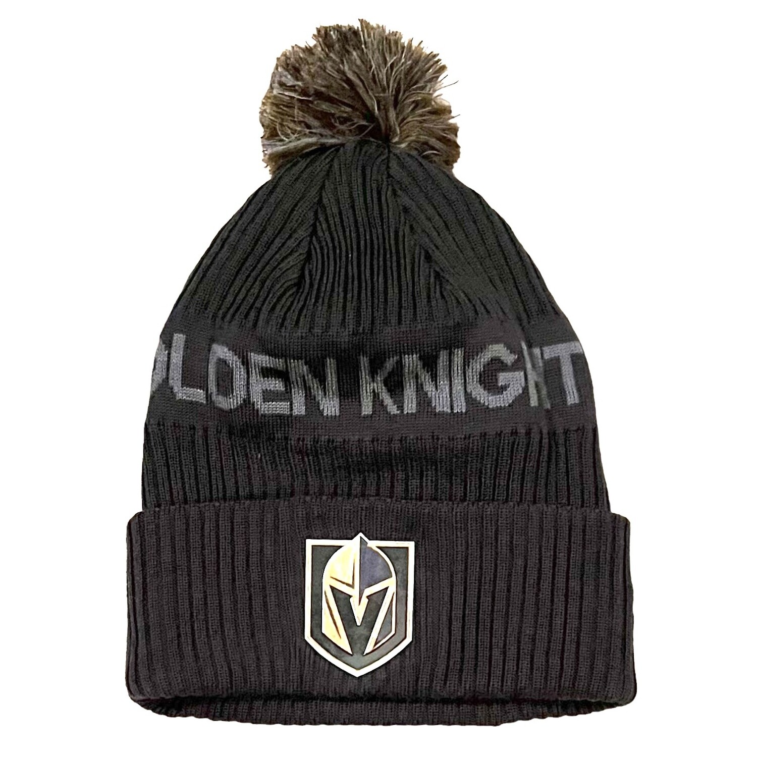 Vegas Golden Knights Men’s Fanatics Charcoal Gray Cuffed Pom Knit Hat