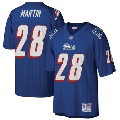 New England Patriots Curtis Martin 1996 Blue Mitchell & Ness Men's Legacy Jersey