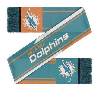 Miami Dolphins Color Wave Adult Knit Scarf