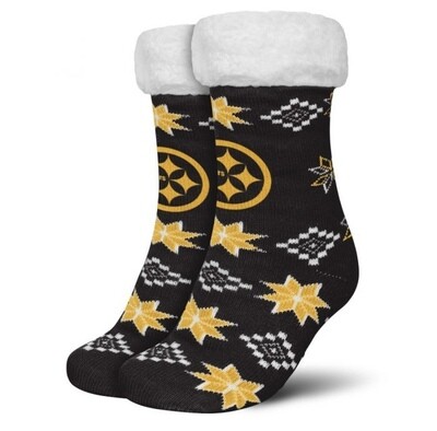 Pittsburgh Steelers Women's Footy Slippers Pittsburgh Steelers Women's Footy Slippers