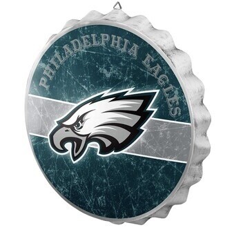 Philadelphia Eagles Distressed Logo Bottle Cap Sign