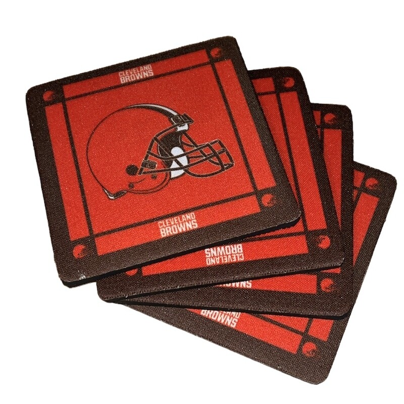 Cleveland Browns Square Coaster Set 4 Pack