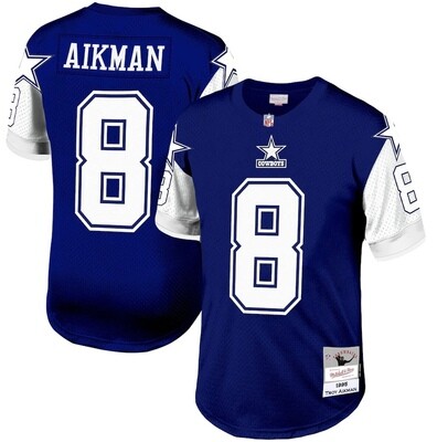 Dallas Cowboys Troy Aikman 1995 Men's Blue Mitchell & Ness Legacy Jersey