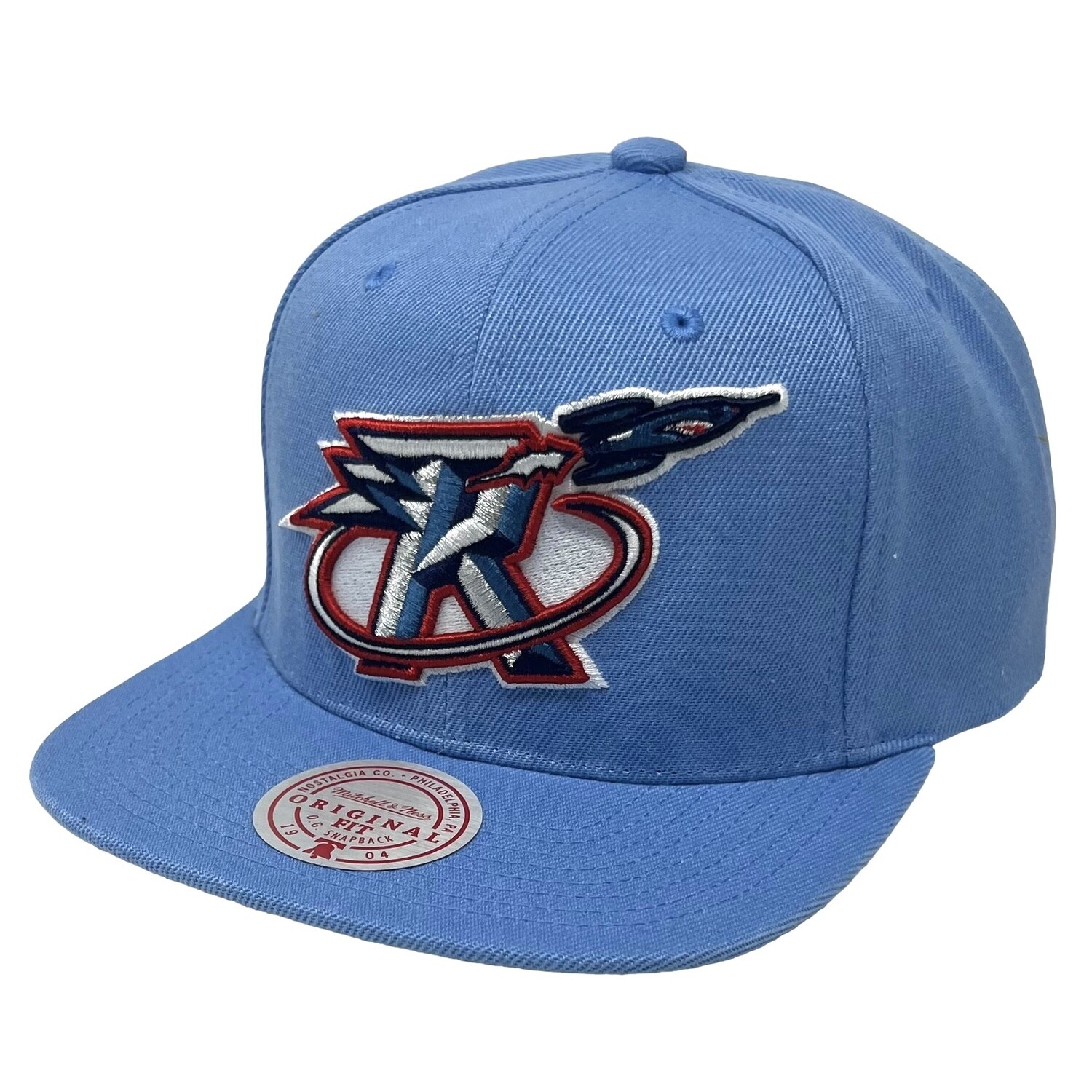Mitchell & Ness Houston Rockets Core Basic Snapback Hat - Light Blue, Adjustable