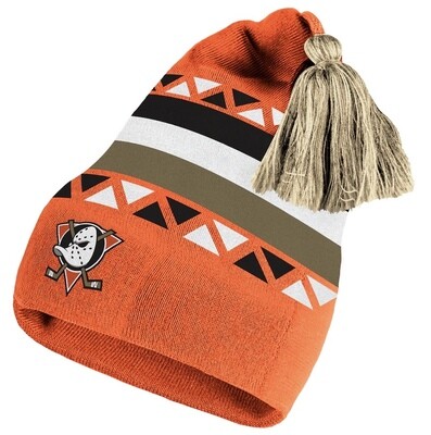 Anaheim Ducks Men's Adidas Reverse Retro 2.0 Pom Cuffed Knit Hat