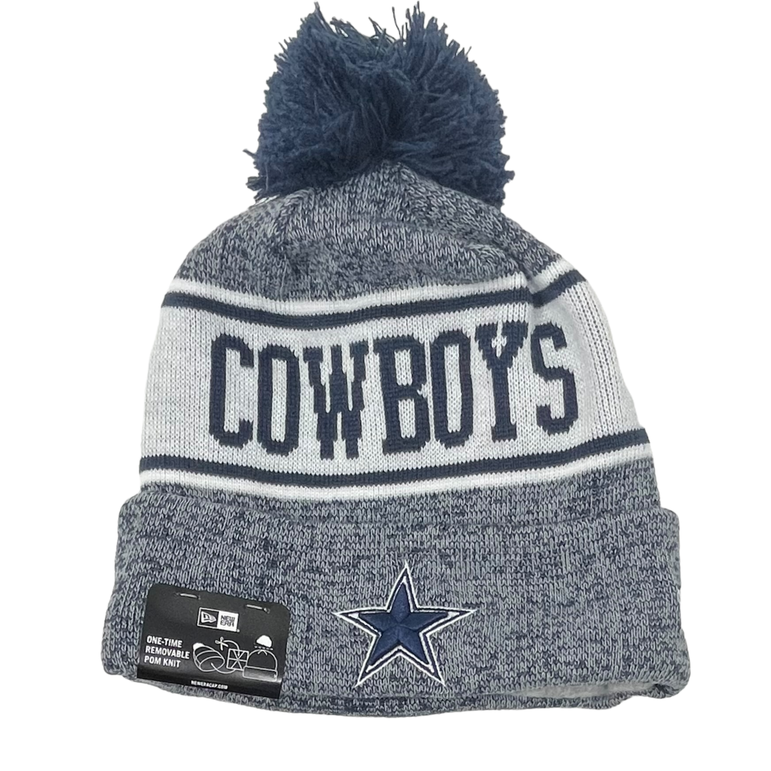 Dallas Cowboys Men's New Era Cuffed Pom Knit Hat