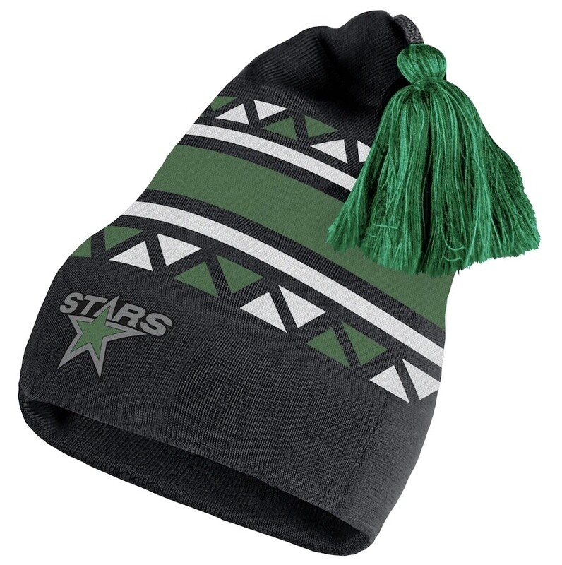 Dallas Stars Men's Adidas Reverse Retro 2.0 Pom Cuffed Knit Hat