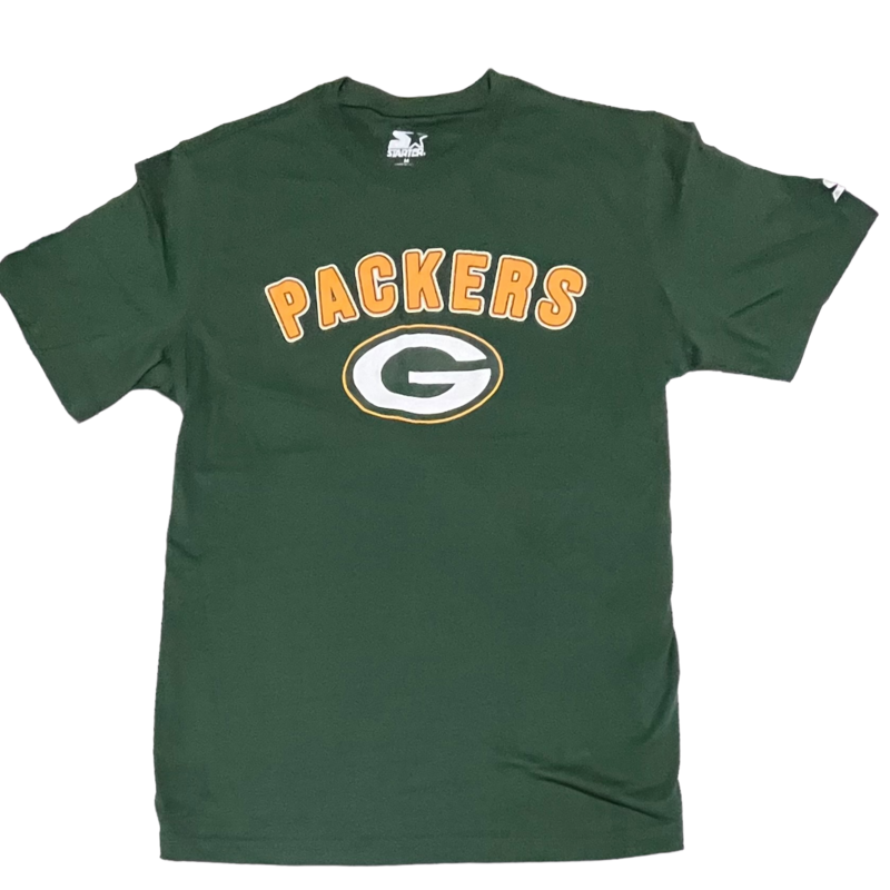 Green Bay Packers Men’s Arch Green Starter T-Shirt Green Bay Packers Men’s Arch Green Starter T-Shirt