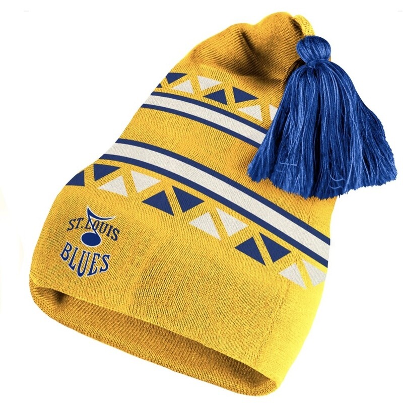 St. Louis Blues Men's Adidas Reverse Retro 2.0 Pom Cuffed Knit Hat