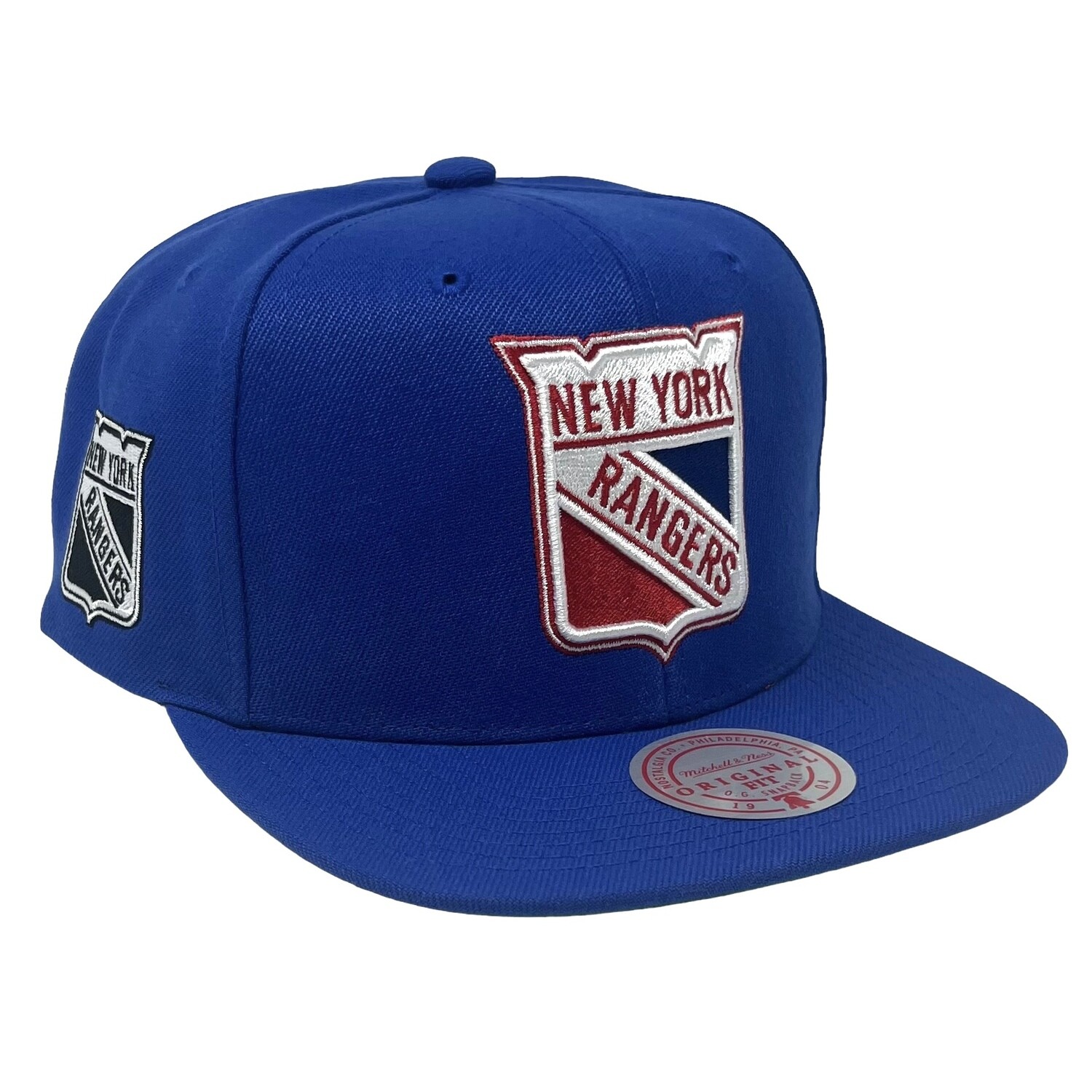 Mitchell & Ness New York Rangers Vintage Off-White Snapback Hat, MITCHELL  & NESS HATS, CAPS