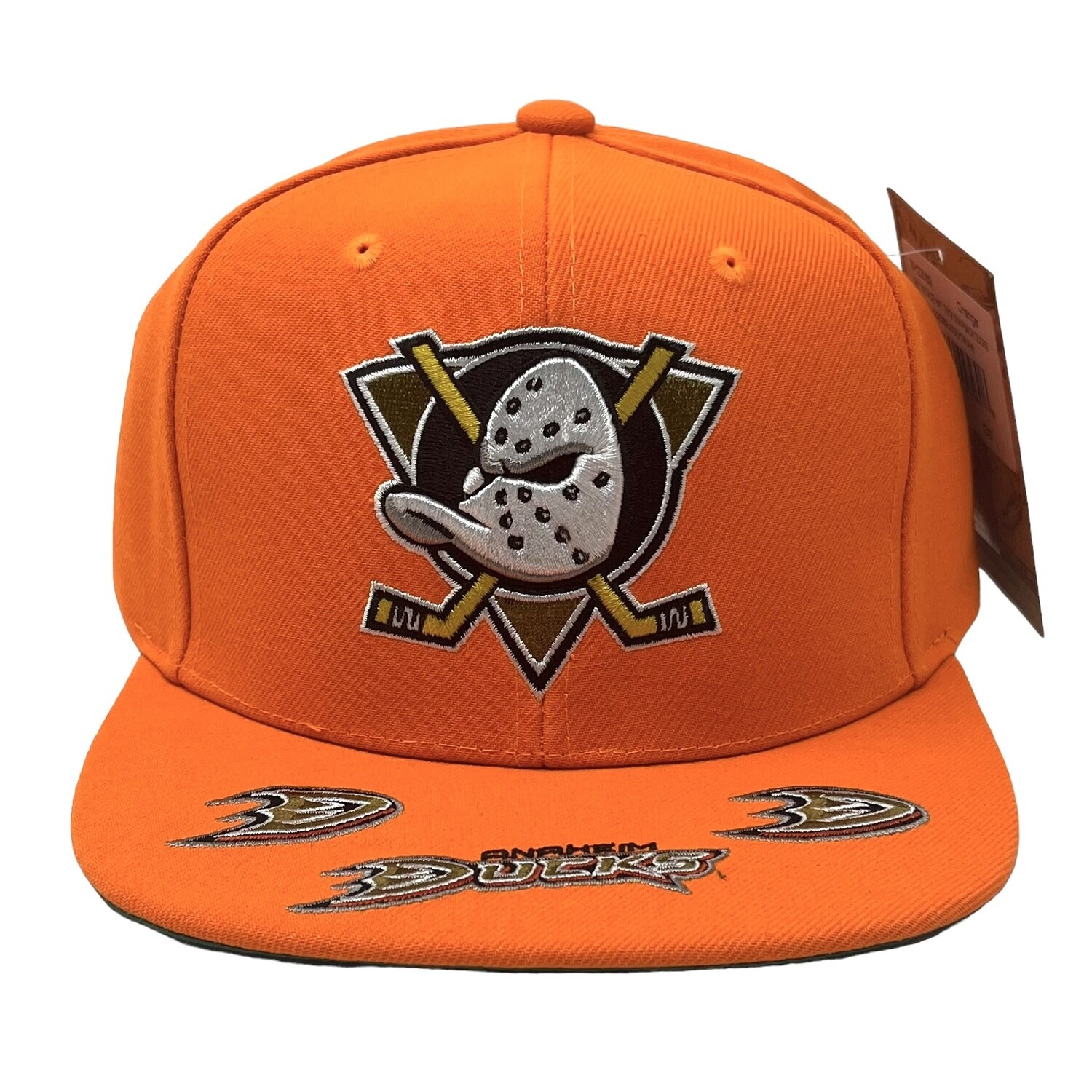Anaheim Ducks Mitchell & Ness Vintage Hat Trick Snapback Hat - Orange