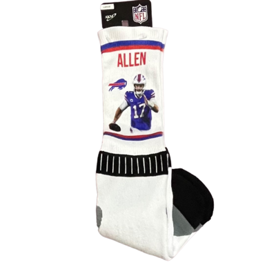 Buffalo Bills Josh Allen Men's Sublimated Crew Socks