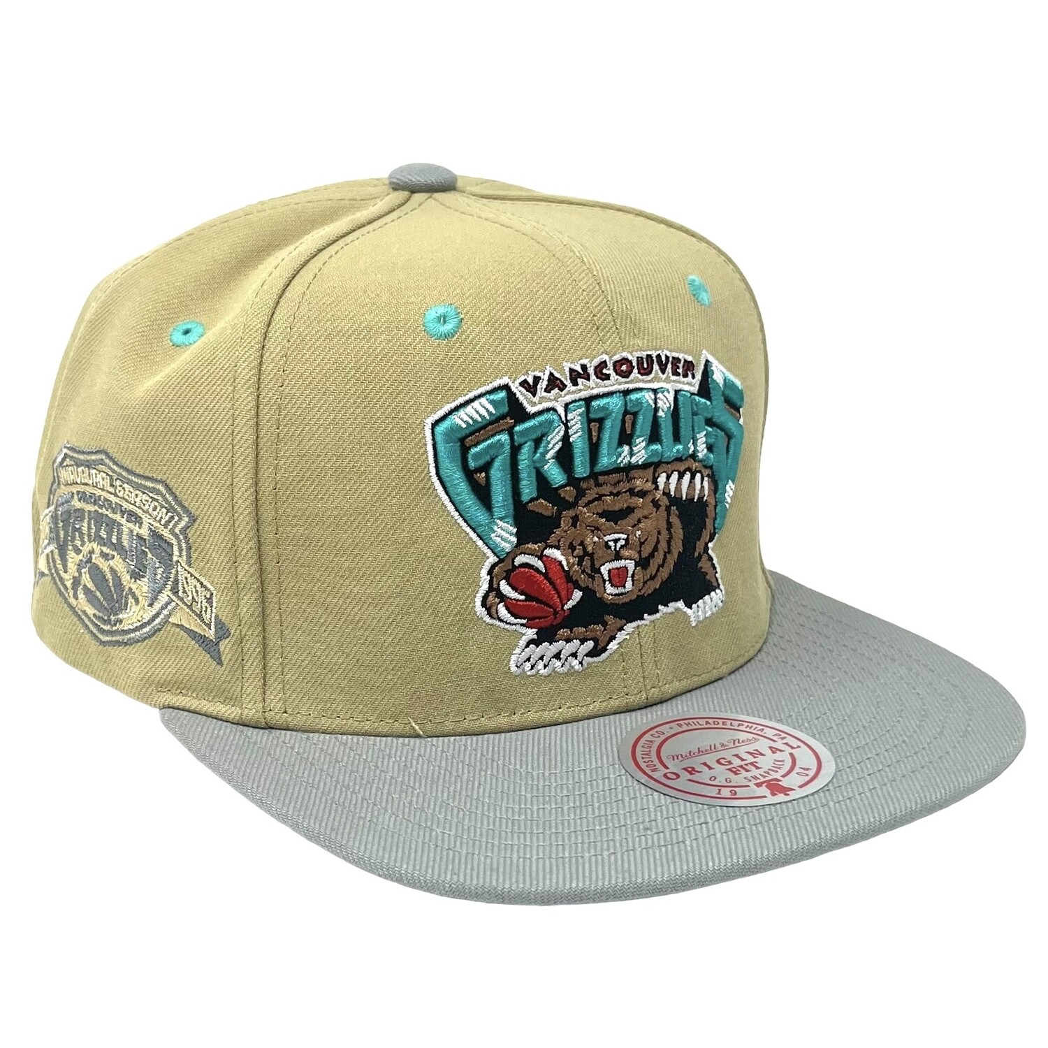 Vancouver Grizzlies Men’s Tan NBA Classic Canvas Mitchell & Ness Snapback Hat