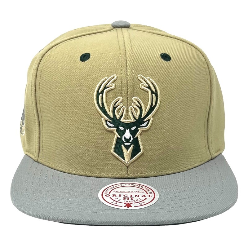 Milwaukee Bucks Men’s NBA Classic Canvas Mitchell & Ness Snapback Hat Milwaukee Bucks Men’s NBA Classic Canvas Mitchell & Ness Snapback Hat