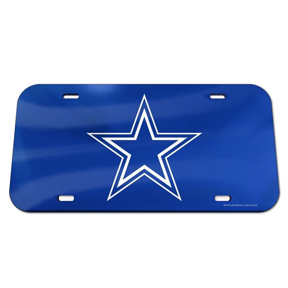 Dallas Cowboys Crystal Mirror Logo Design License Plate