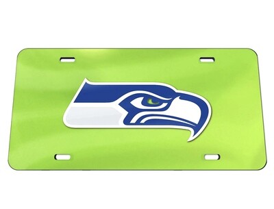 Seattle Seahawks Crystal Mirror Logo Design License Plate